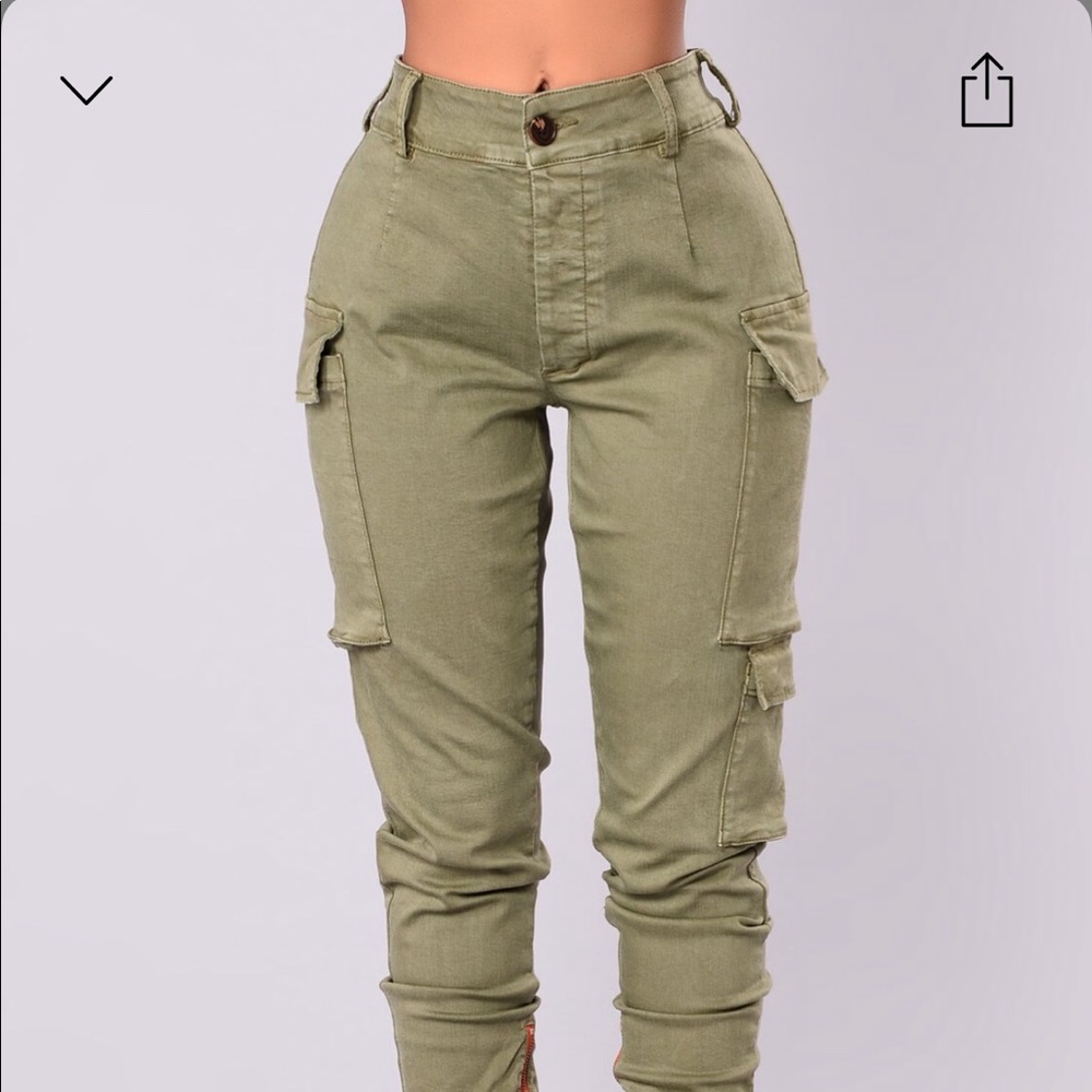 Olive cargo pants